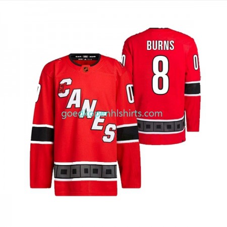 Carolina Hurricanes Brent Burns 8 Adidas 2022-2023 Reverse Retro Rood Authentic Shirt - Mannen